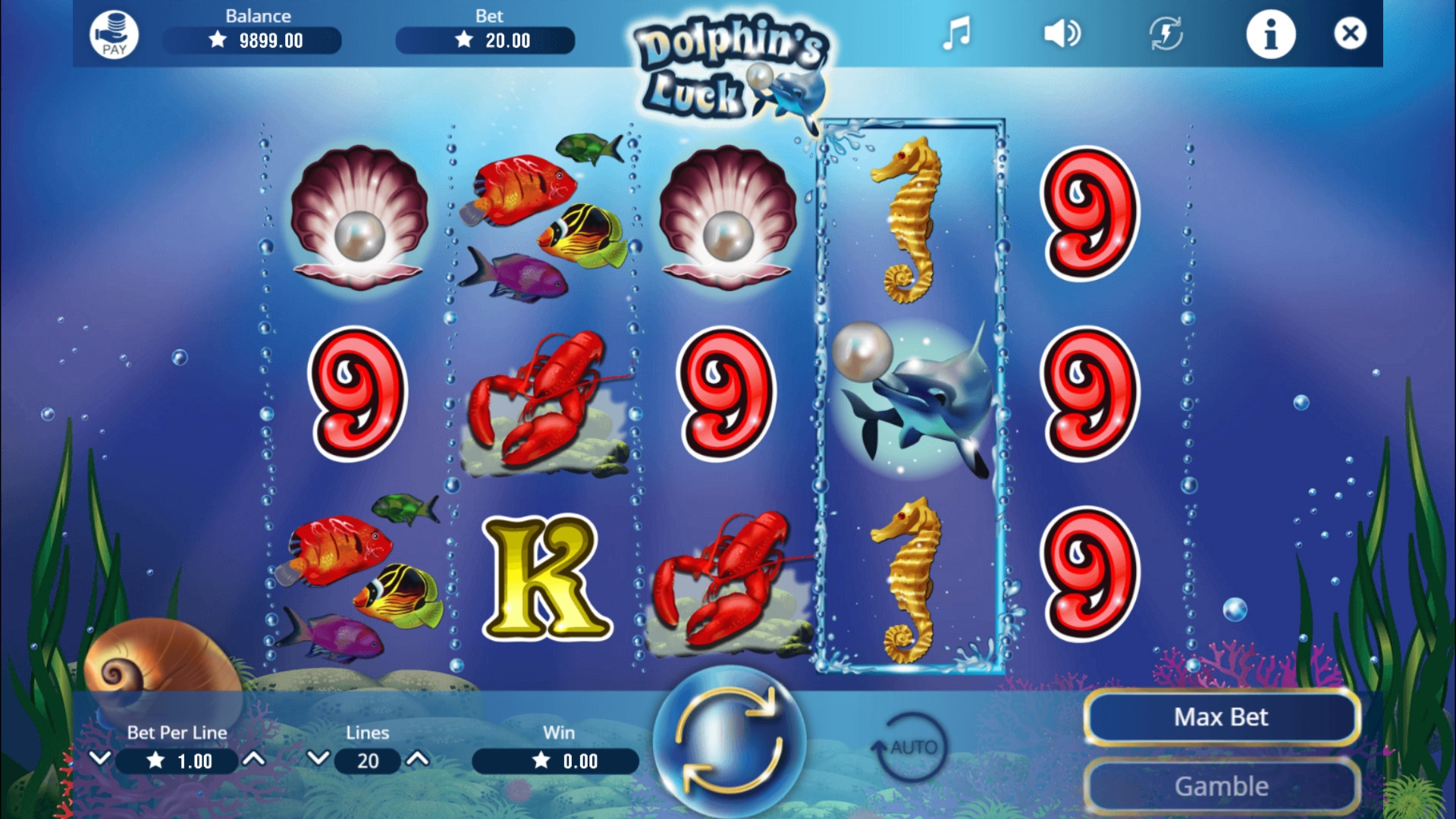 Dolphin’s Luck (Удача дельфина) из раздела Игровые автоматы