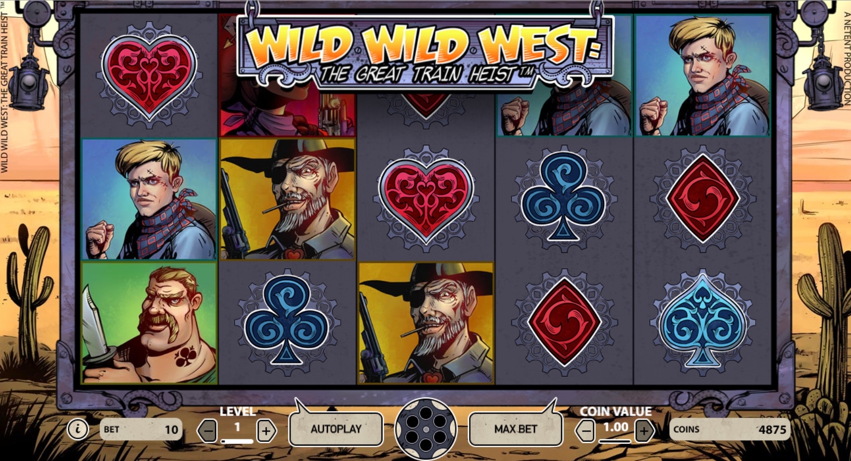 Wild Wild West: The Great Train Heist (Дикий-Дикий Запад: Великое ограбление поезда) из раздела Игровые автоматы