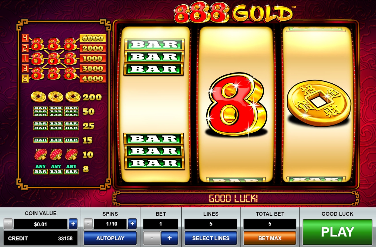 888 Gold (Золотые 888) из раздела Игровые автоматы
