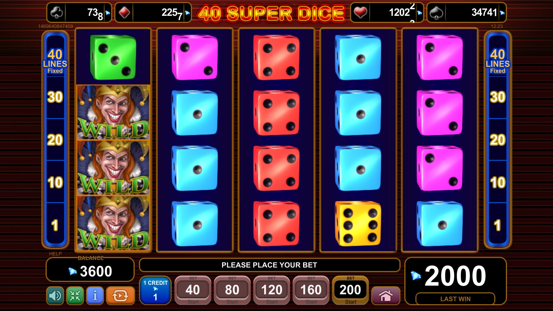 40 Super Dice (40 суперкостей) из раздела Игровые автоматы