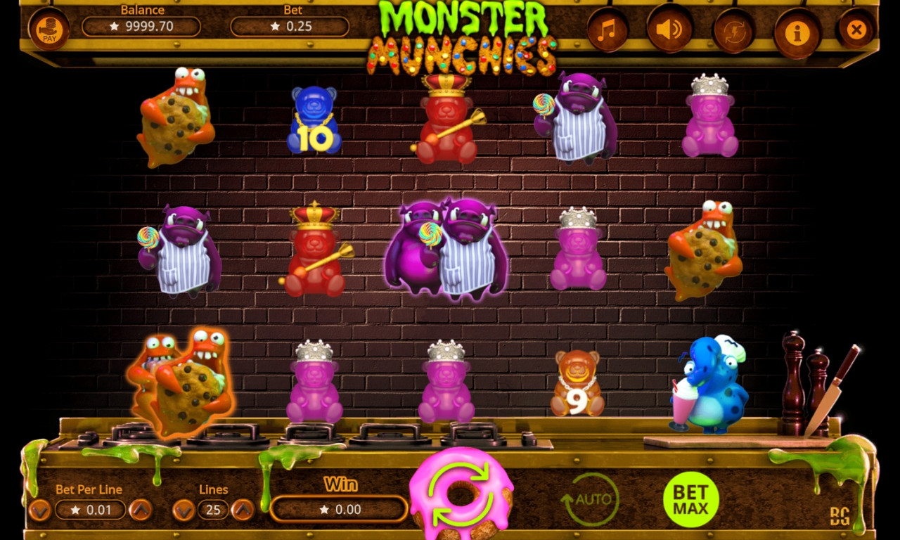 Monster Munchies (Монстры-сладкоежки) из раздела Игровые автоматы