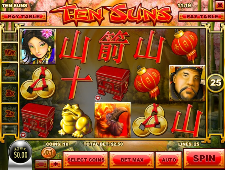 Ten Suns (Десять солнц) из раздела Игровые автоматы