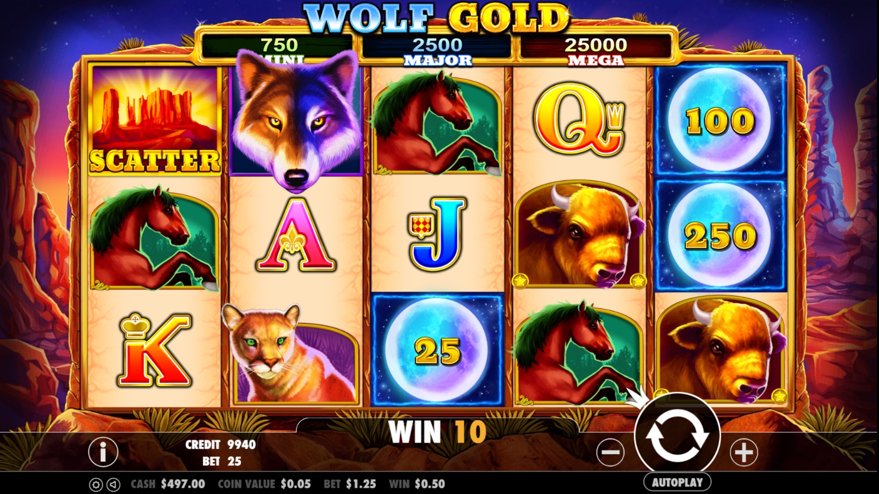 Wolf Gold (Золото волка) из раздела Игровые автоматы