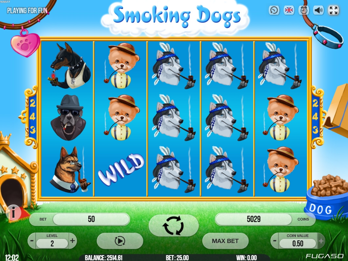 Smoking Dogs (Курящие собаки) из раздела Игровые автоматы