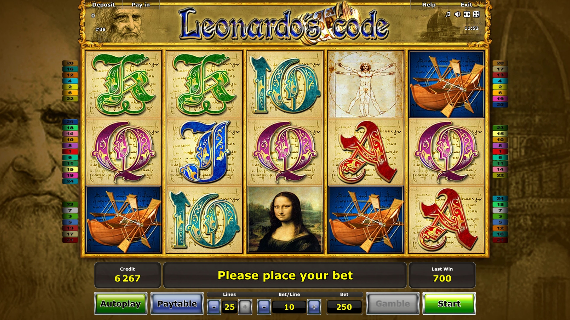 Leonardo’s Code (Код Леонардо) из раздела Игровые автоматы