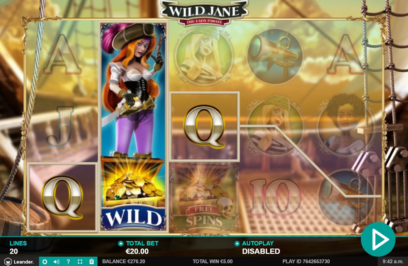 Wild Jane: The Lady Pirate (Неистовая Джейн: Леди-пират) из раздела Игровые автоматы