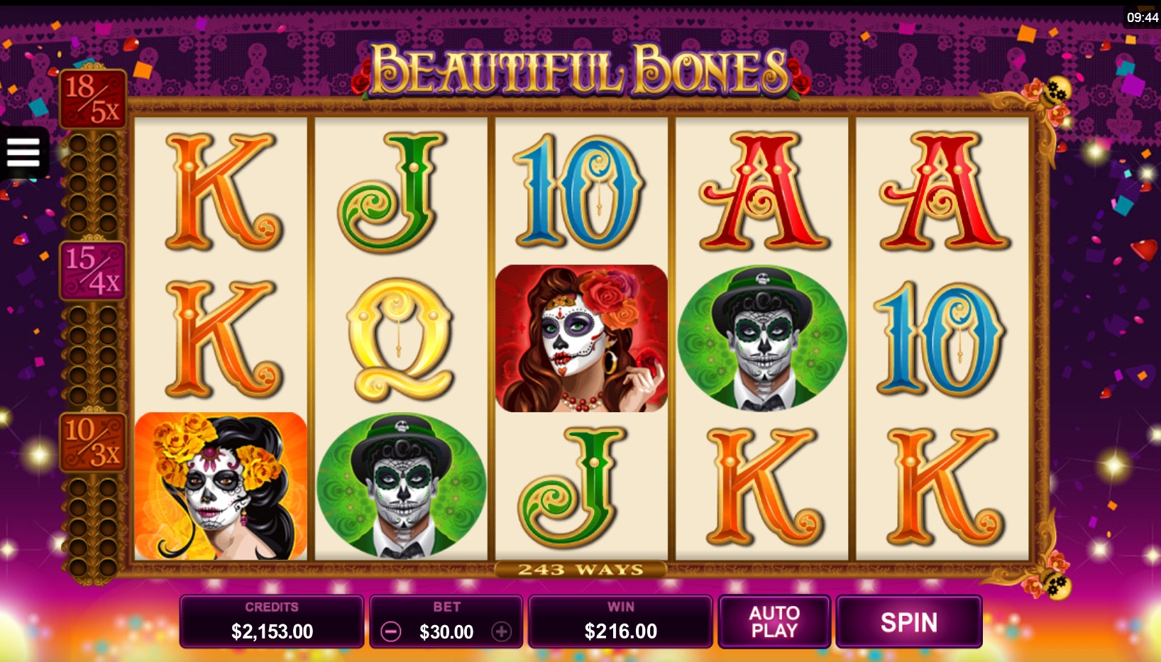 Beautiful Bones (Прекрасные кости) из раздела Игровые автоматы