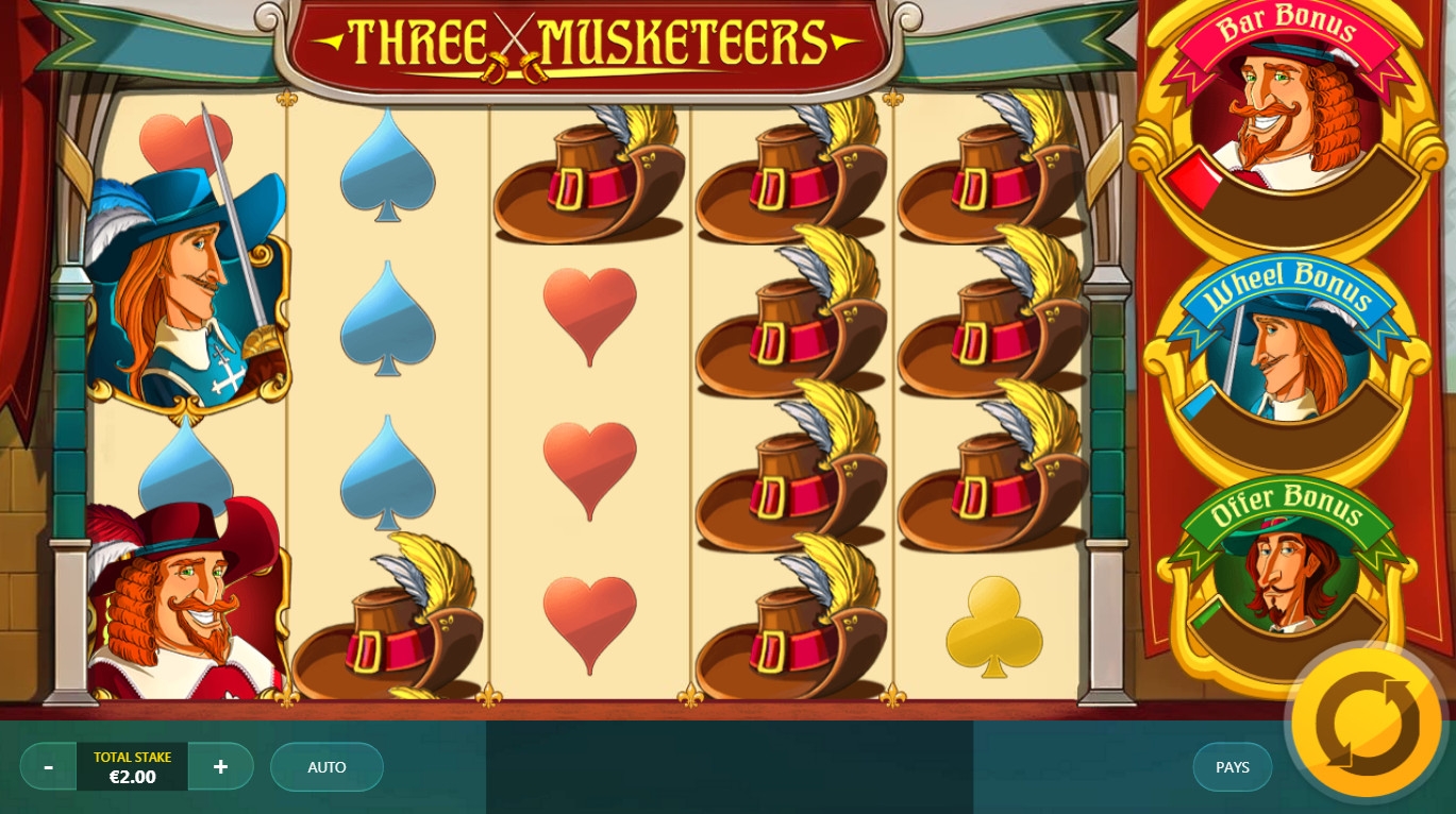 Three Musketeers (Три мушкетера) из раздела Игровые автоматы