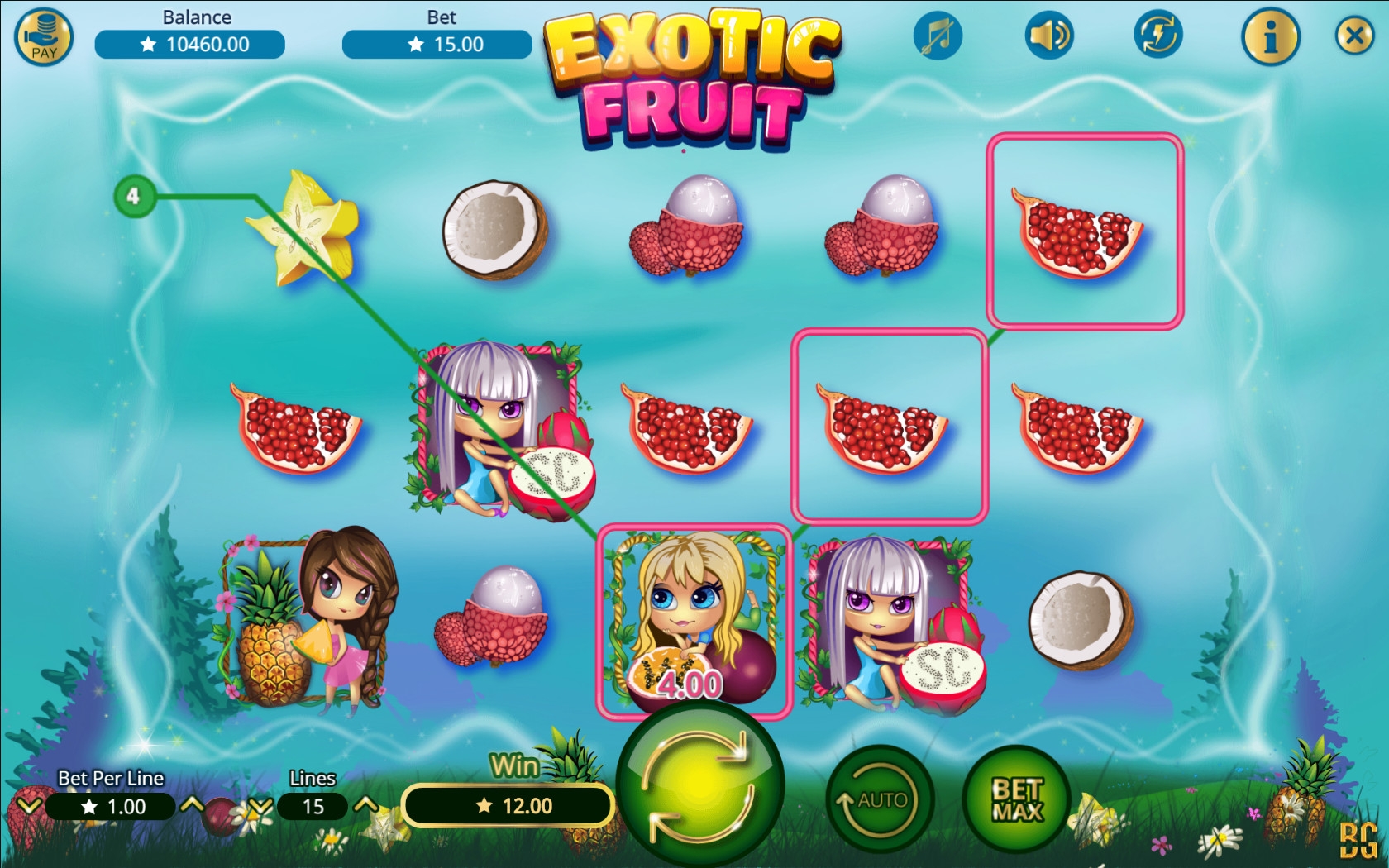 Exotic Fruit (Экзотический фрукт) из раздела Игровые автоматы