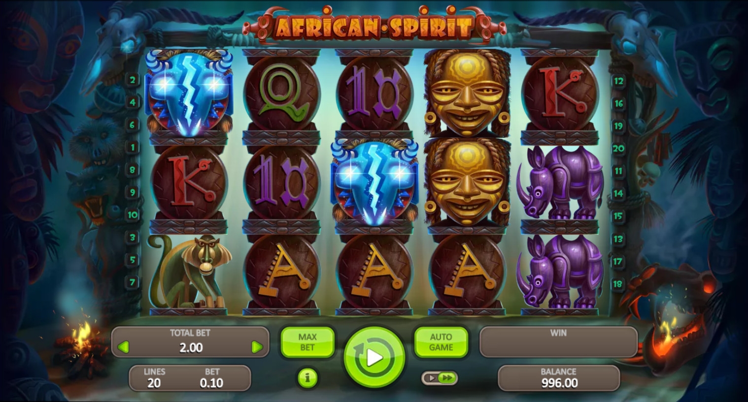 African Spirit (Дух Африки) из раздела Игровые автоматы