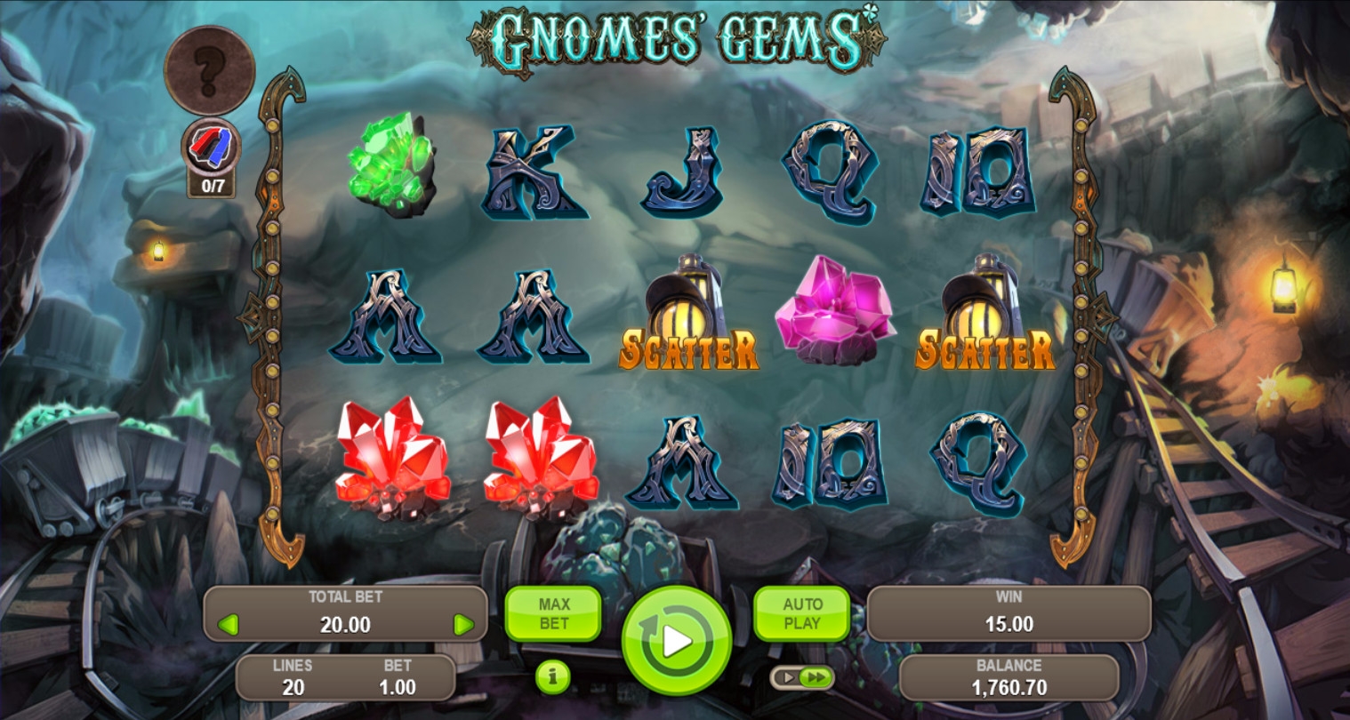 Gnomes’ Gems (Самоцветы гномов) из раздела Игровые автоматы