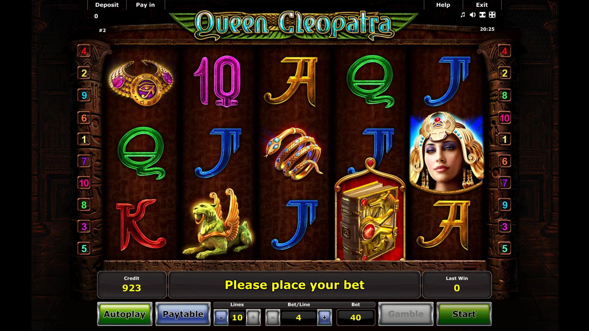 Queen Cleopatra (Царица Клеопатра) из раздела Игровые автоматы