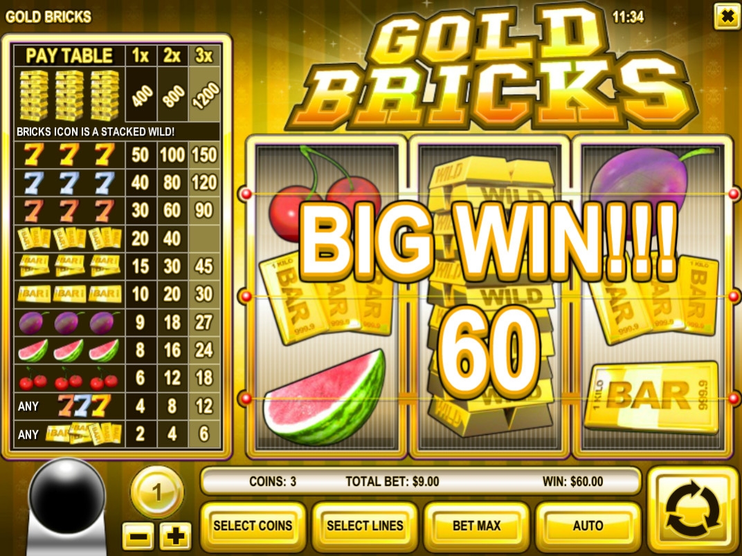 Gold Bricks (Слитки золота) из раздела Игровые автоматы