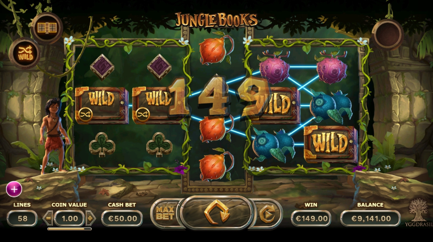 Jungle Books (Книги джунглей) из раздела Игровые автоматы