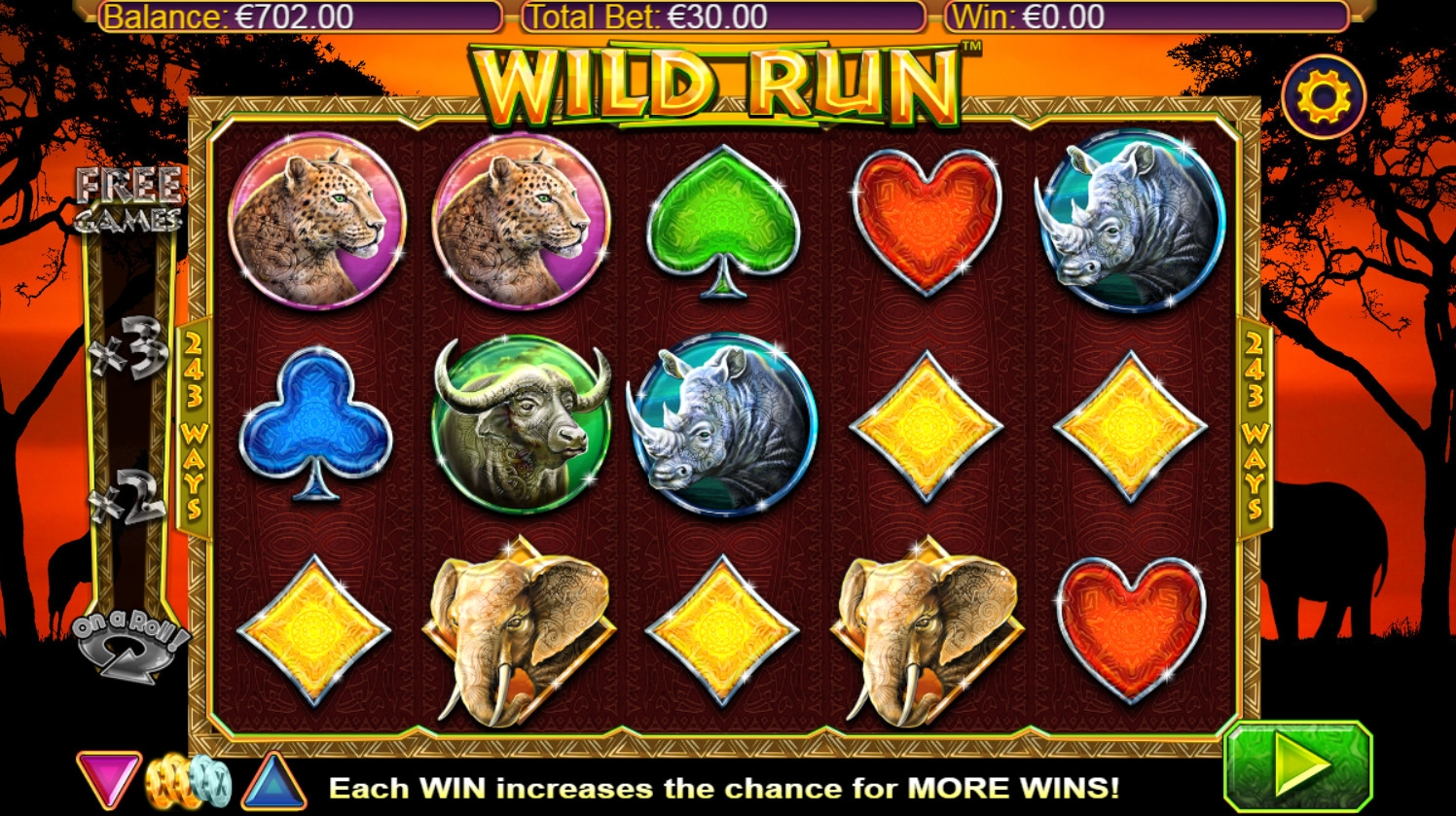 Wild Run (Безумный бег) из раздела Игровые автоматы