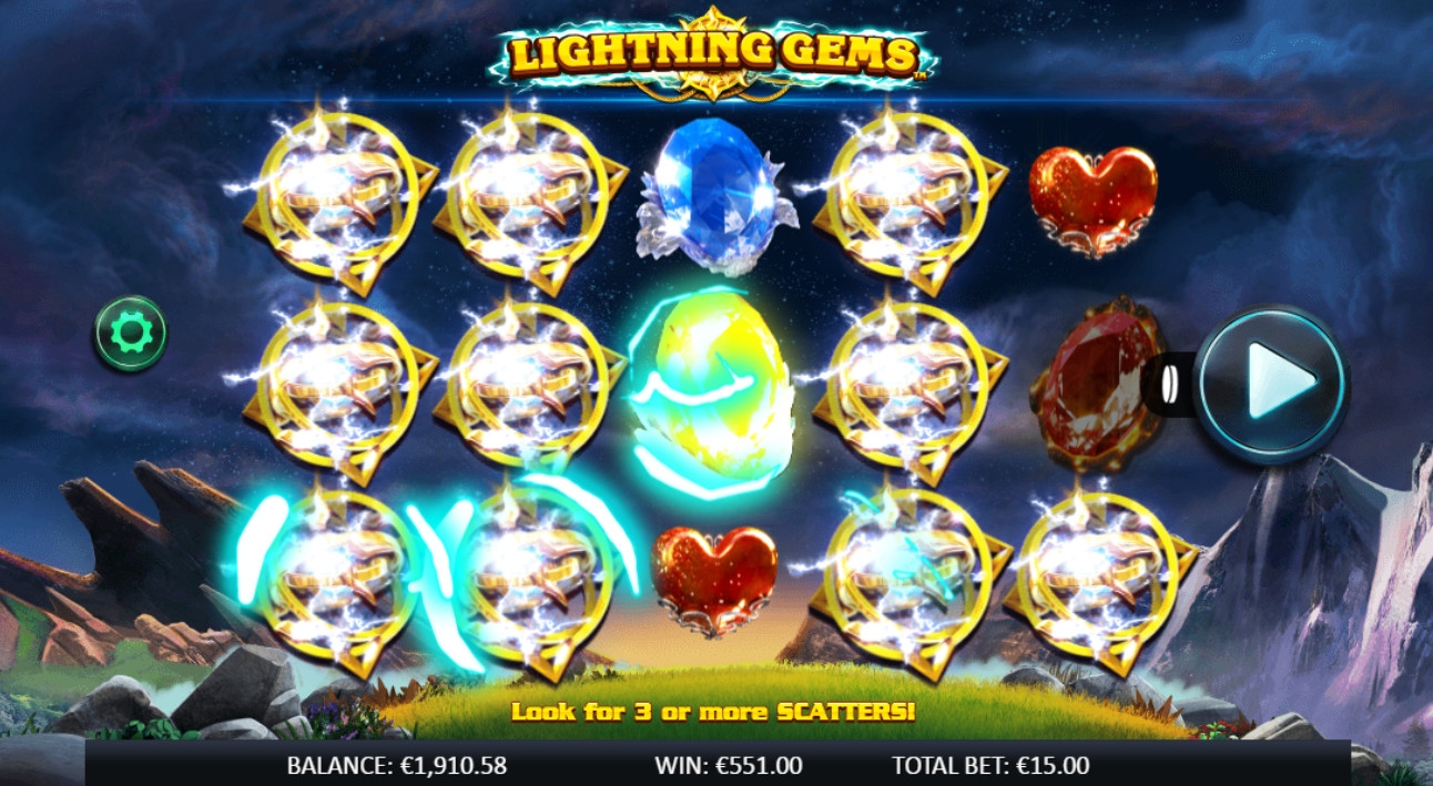 Lightning Gems (Самоцветы-молнии) из раздела Игровые автоматы