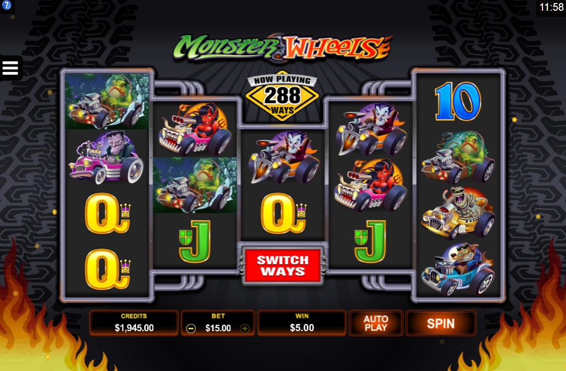 Monster Wheels (Монстры на колесах) из раздела Игровые автоматы