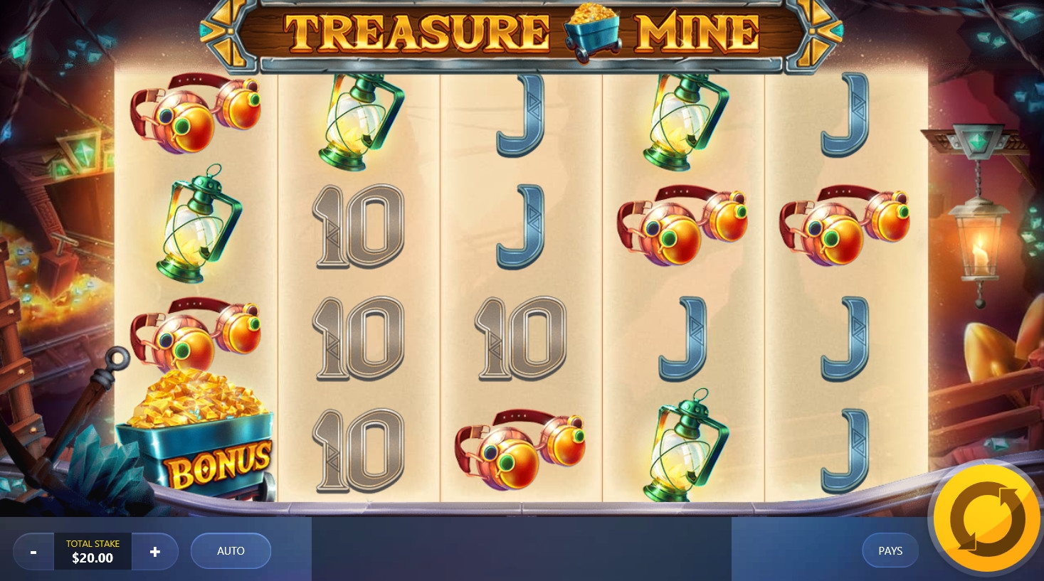 Treasure Mine (Шахта с сокровищами) из раздела Игровые автоматы