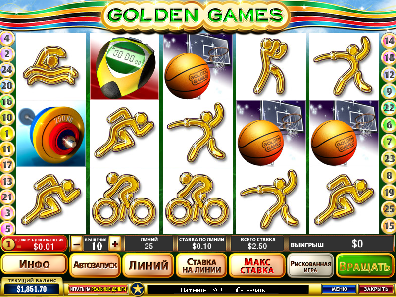 Golden Games (Золотые игры) из раздела Игровые автоматы