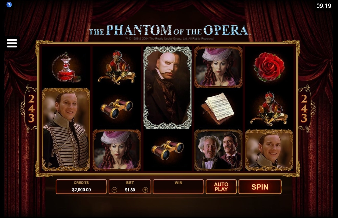 The Phantom of the Opera (Призрак Оперы) из раздела Игровые автоматы
