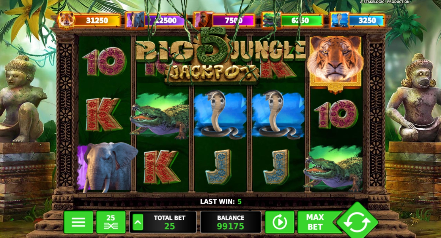 Big 5 Jungle Jackpot (Джекпот «Большая 5 из джунглей») из раздела Игровые автоматы