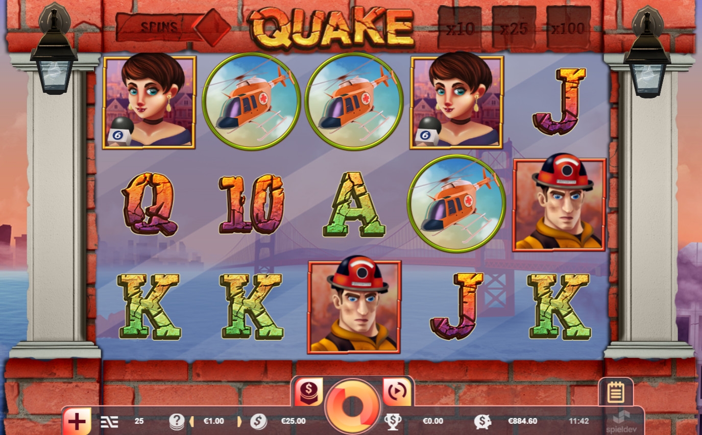 Quake (Землетрясение) из раздела Игровые автоматы