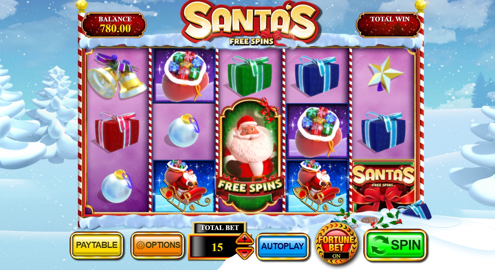 Santa’s Free Spins (Фри-спины Санты) из раздела Игровые автоматы