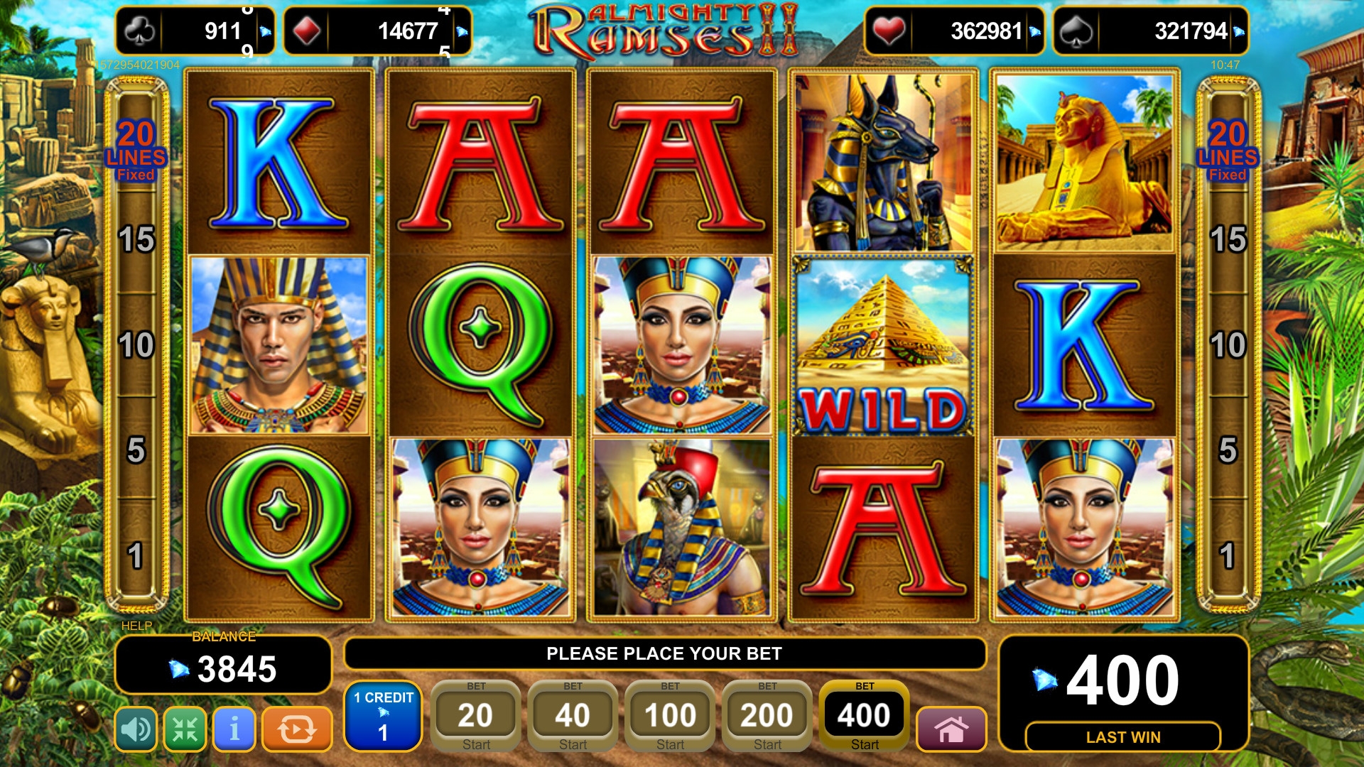 Almighty Ramses II (Всемогущий Рамсес II ) из раздела Игровые автоматы