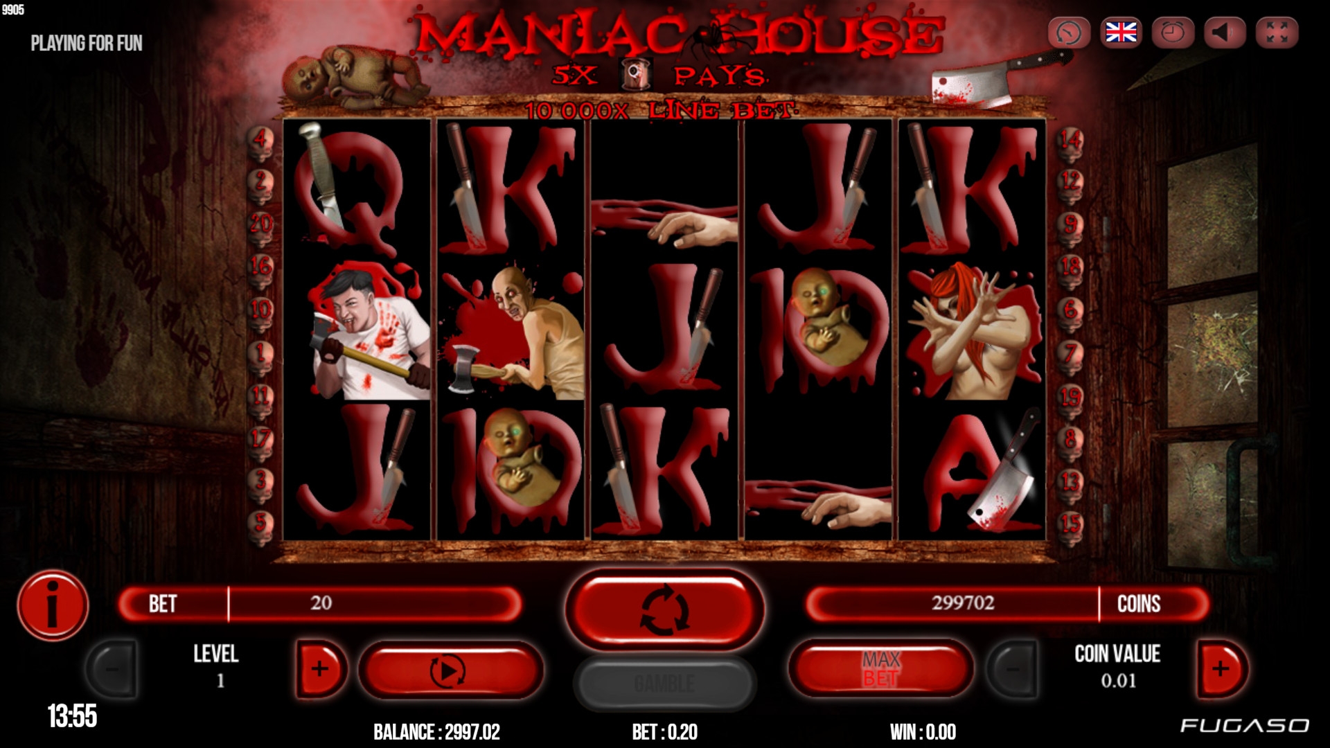 Maniac House (Дом маньяка) из раздела Игровые автоматы