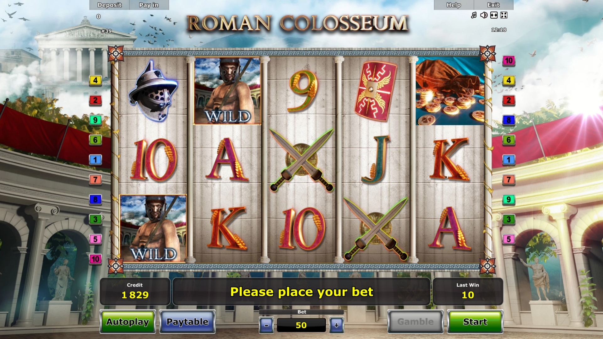 Roman Colosseum (Римский Колизей) из раздела Игровые автоматы