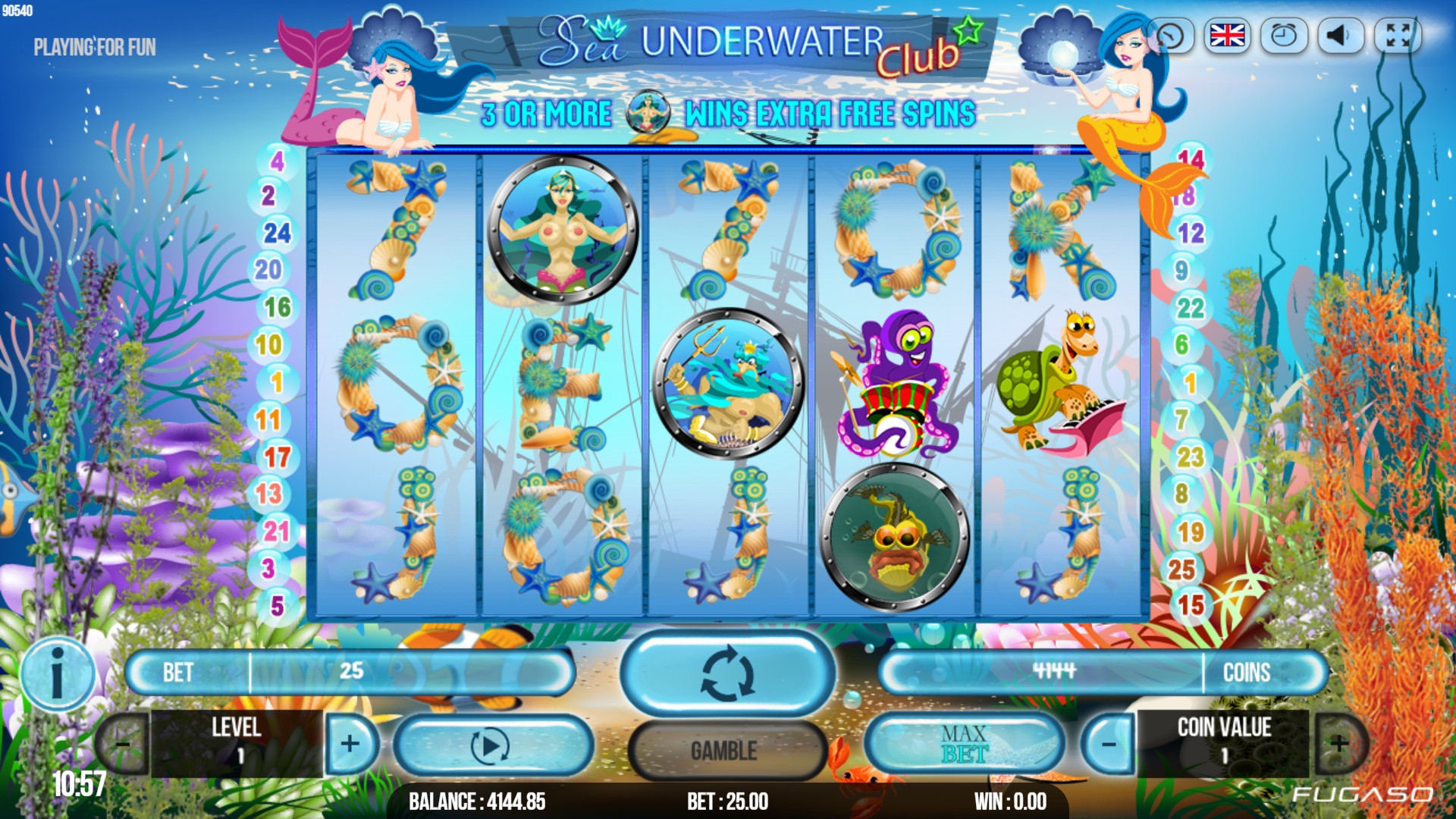 Sea Underwater Club (Морской подводный клуб) из раздела Игровые автоматы