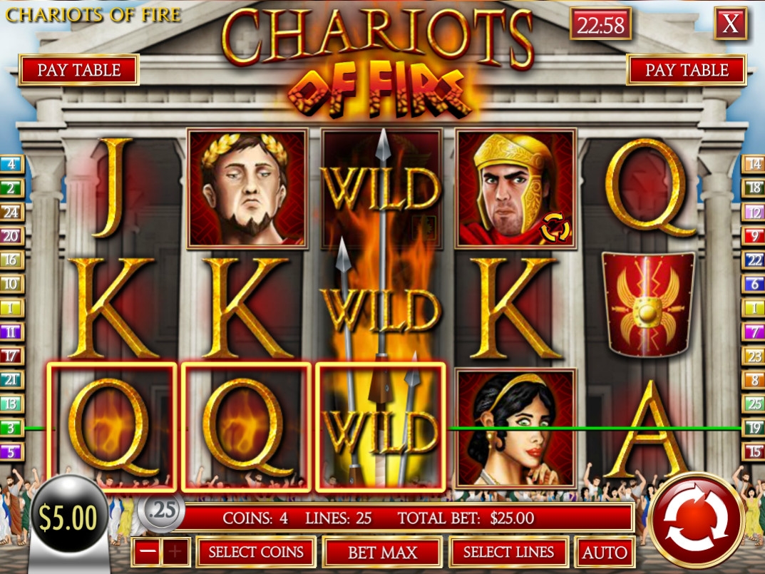 Chariots of Fire (Огненные колесницы) из раздела Игровые автоматы