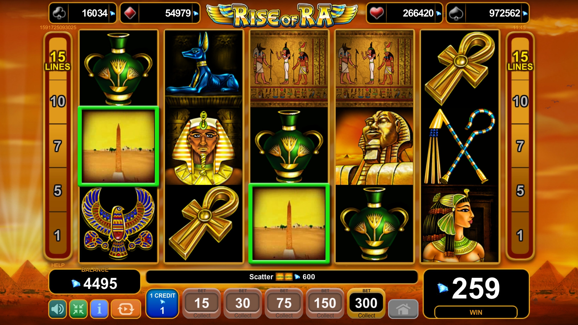 Rise of Ra (Восхождение Ра) из раздела Игровые автоматы