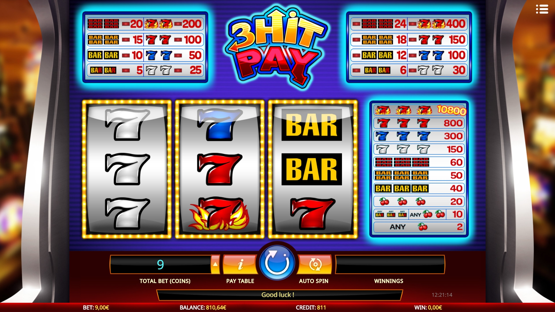 3 Hit Pay (Тройная выплата) из раздела Игровые автоматы