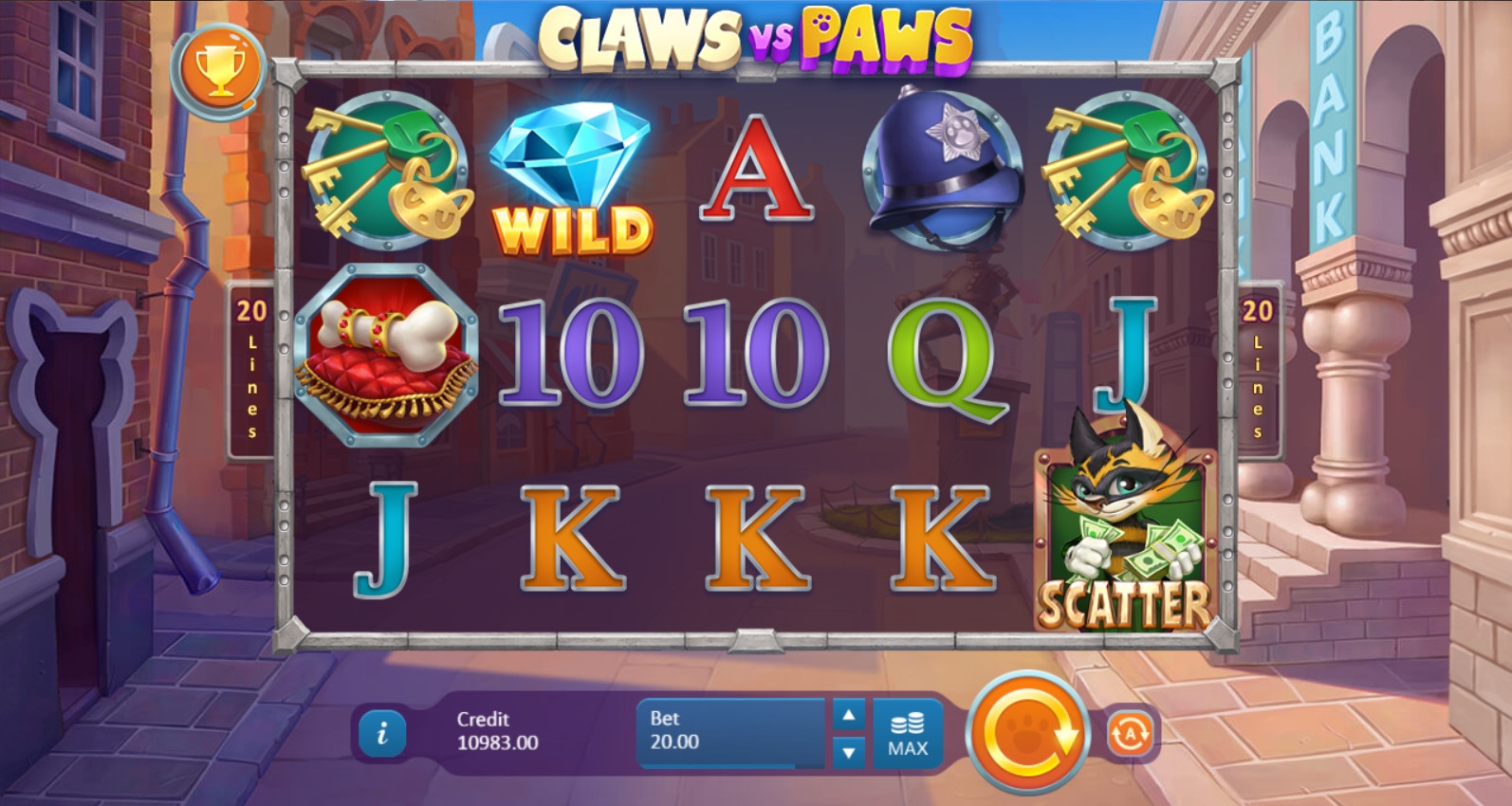 Claws vs Paws (Когти против лап) из раздела Игровые автоматы