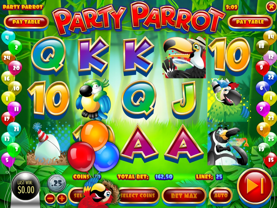 Party Parrot (Попугай-тусовщик) из раздела Игровые автоматы