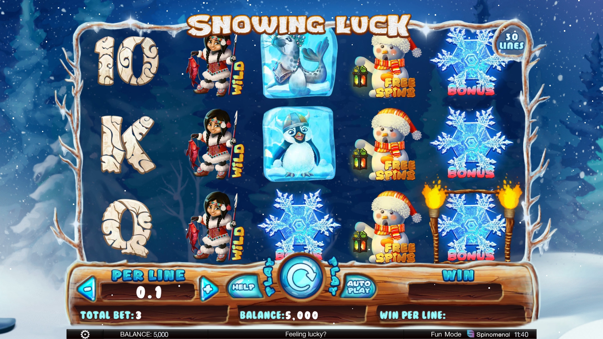 Snowing Luck (Снежная удача) из раздела Игровые автоматы