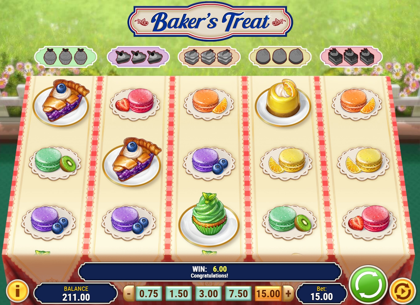 Baker’s Treat (Угощение от пекаря) из раздела Игровые автоматы