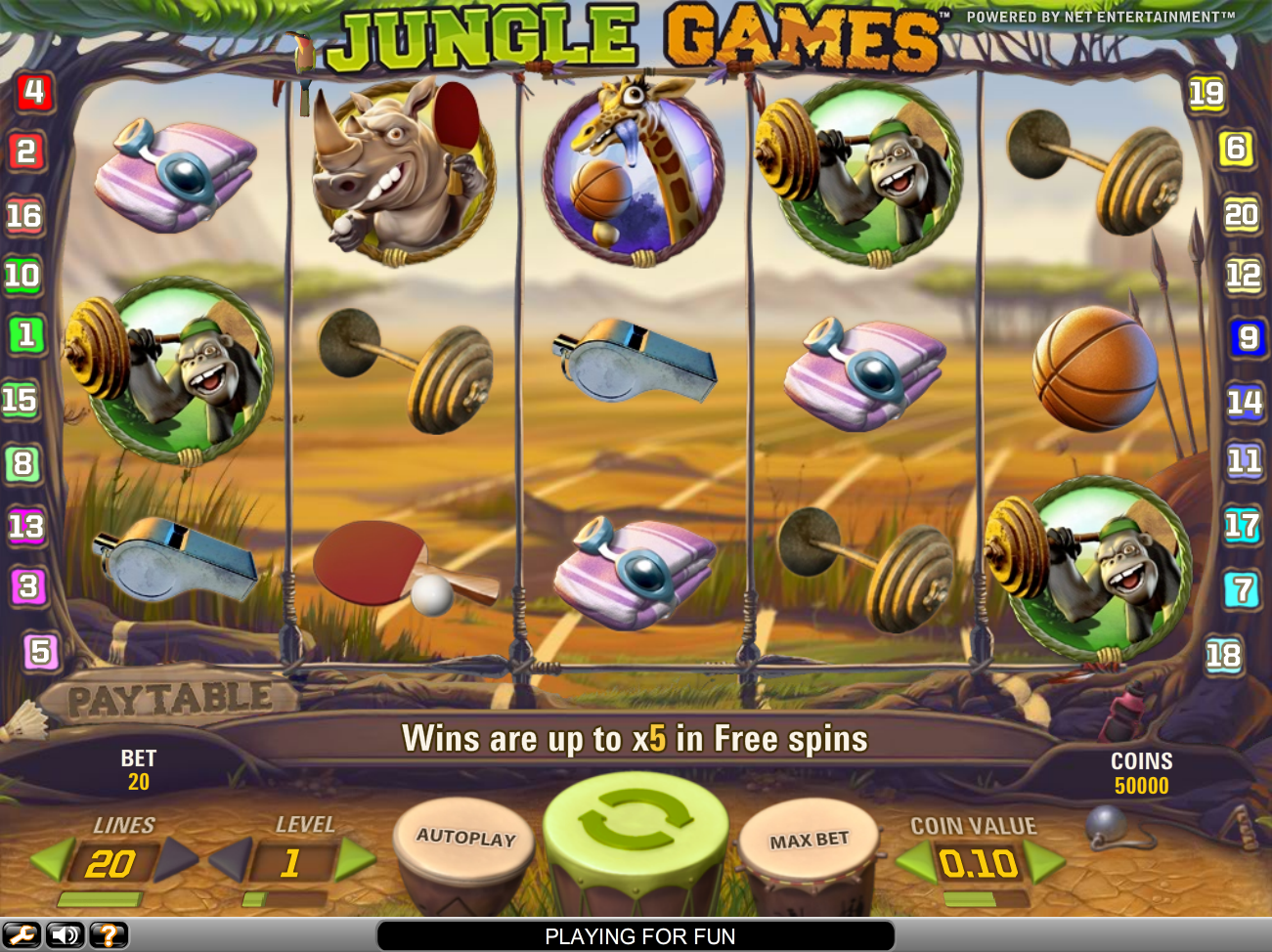 Jungle Games (Игры джунглей) из раздела Игровые автоматы
