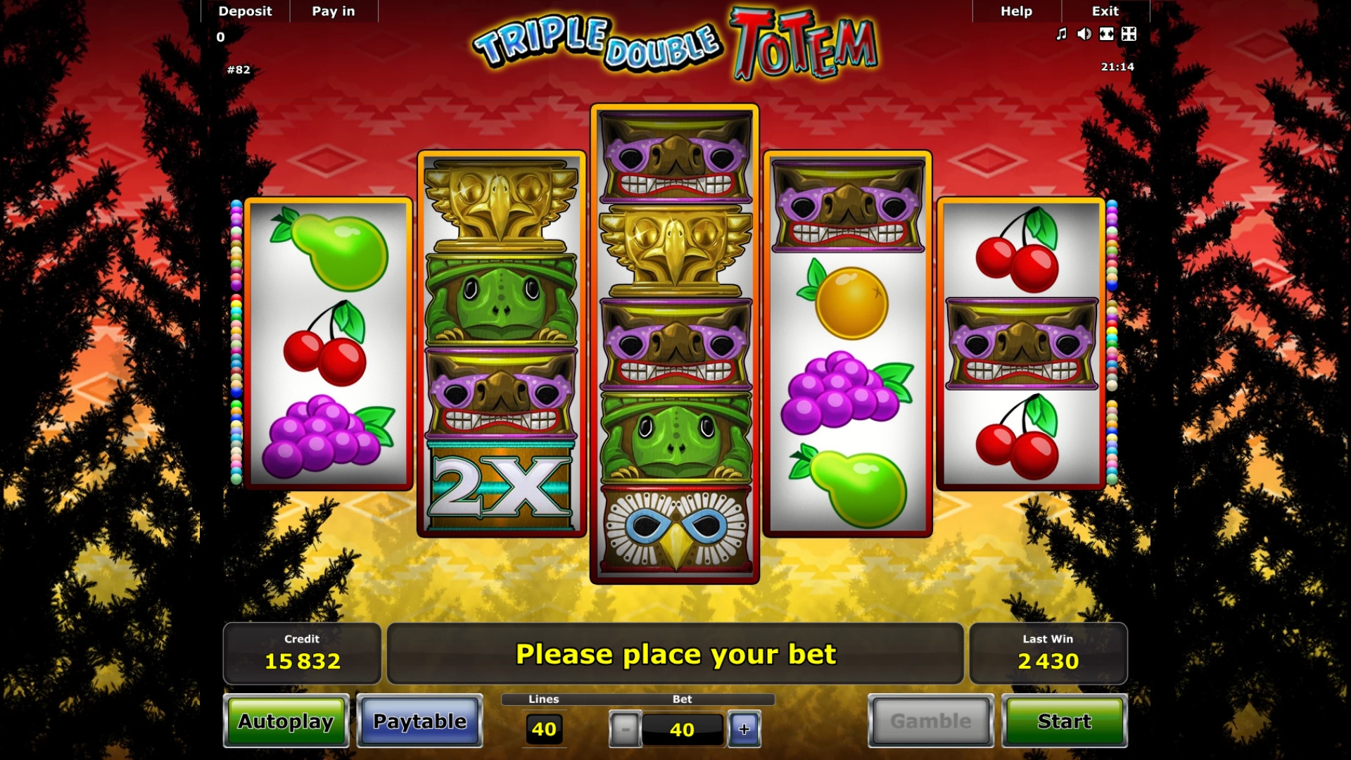 Triple Double Totem (Двойной тройной тотем) из раздела Игровые автоматы