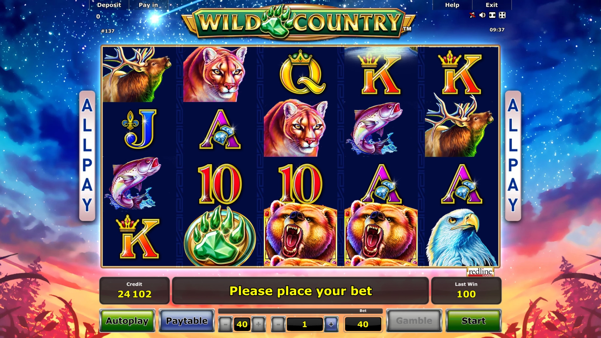 Wild Country (Дикая местность ) из раздела Игровые автоматы