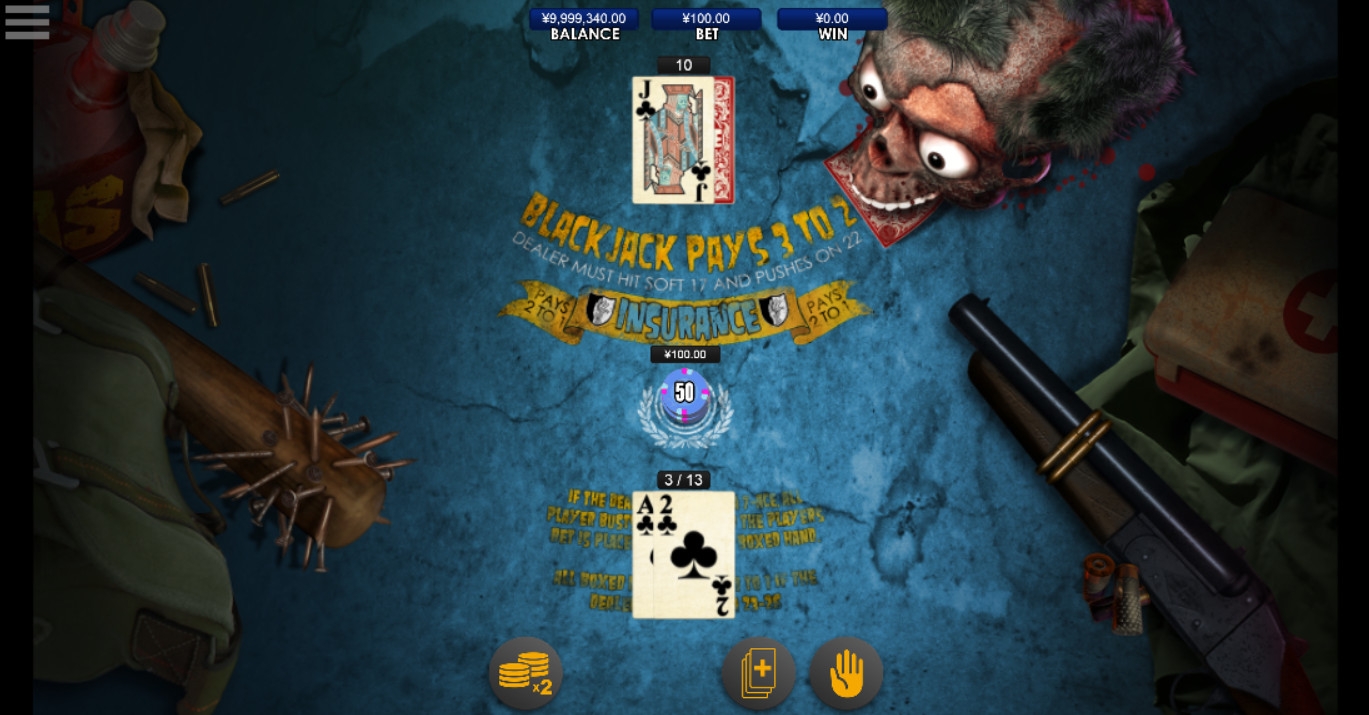 Zombie Blackjack (Зомби блэкджек) из раздела Блэкджек