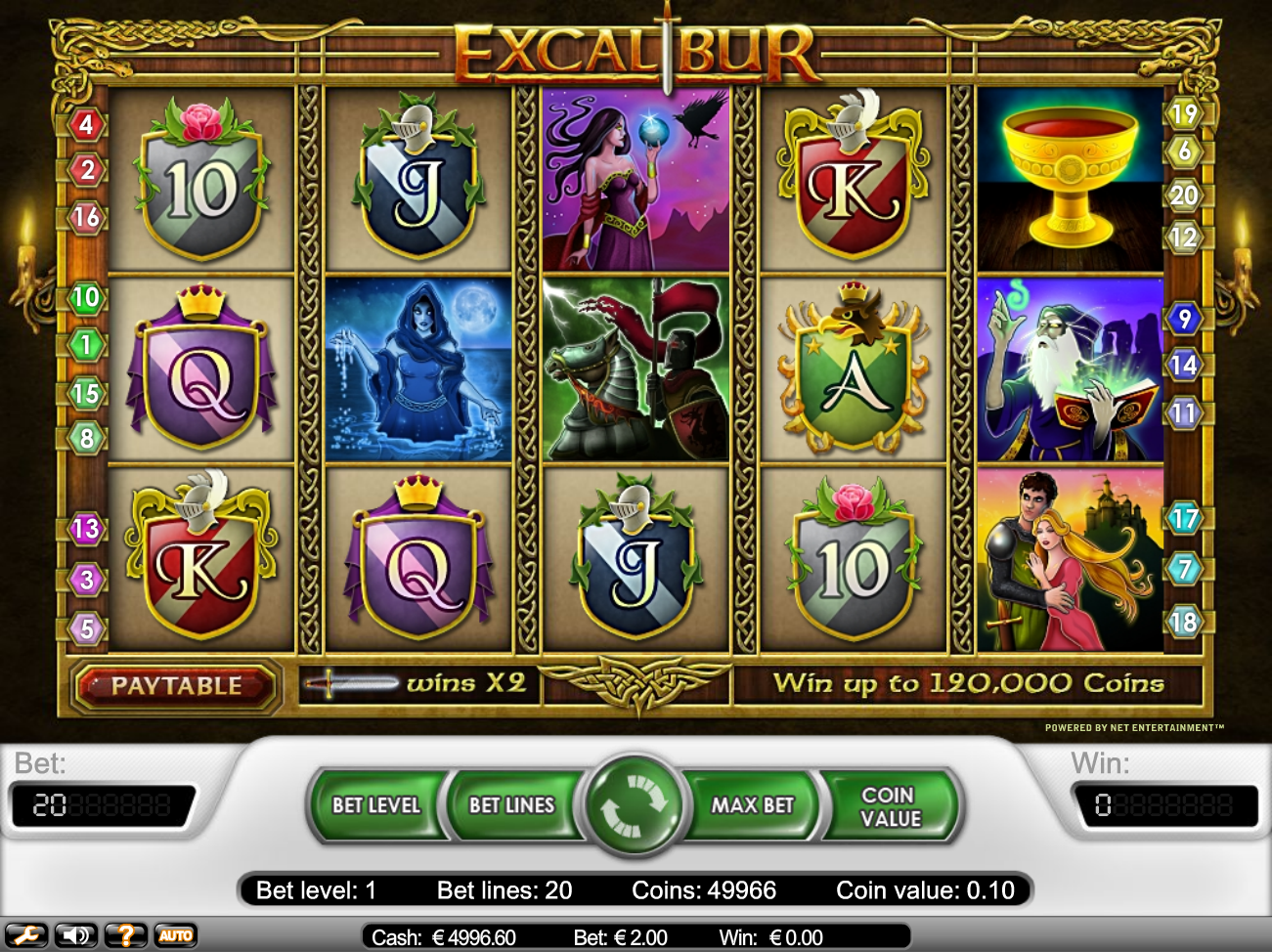 Excalibur  (Экскалибур) из раздела Игровые автоматы