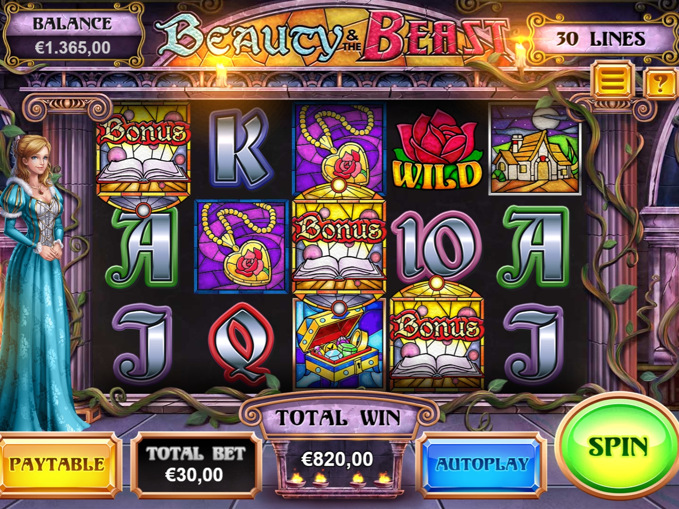 Beauty and the Beast (Красавица и чудовище) из раздела Игровые автоматы