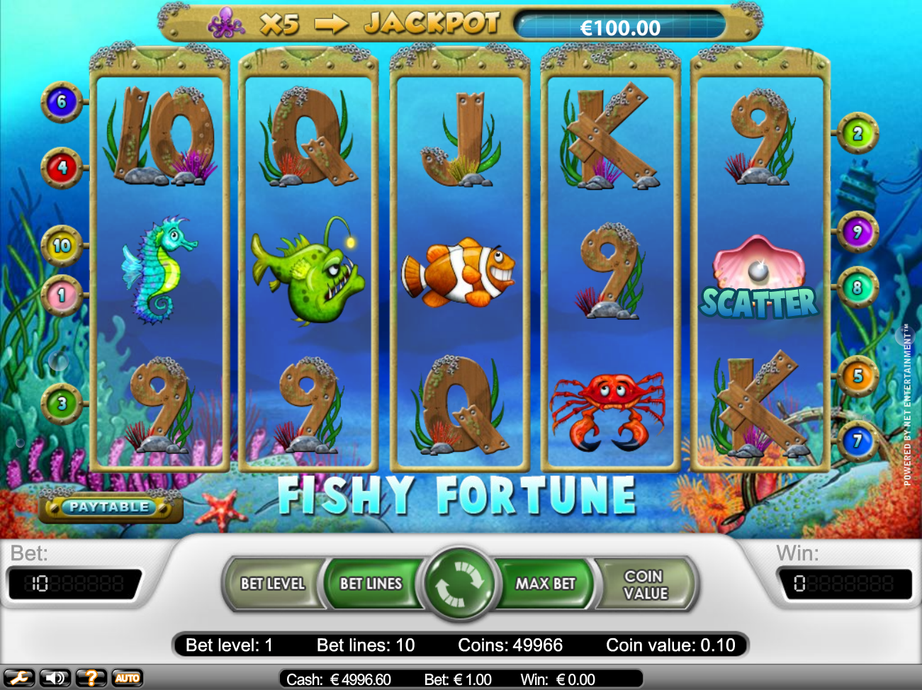 Fishy Fortune (Рыбная фортуна) из раздела Игровые автоматы