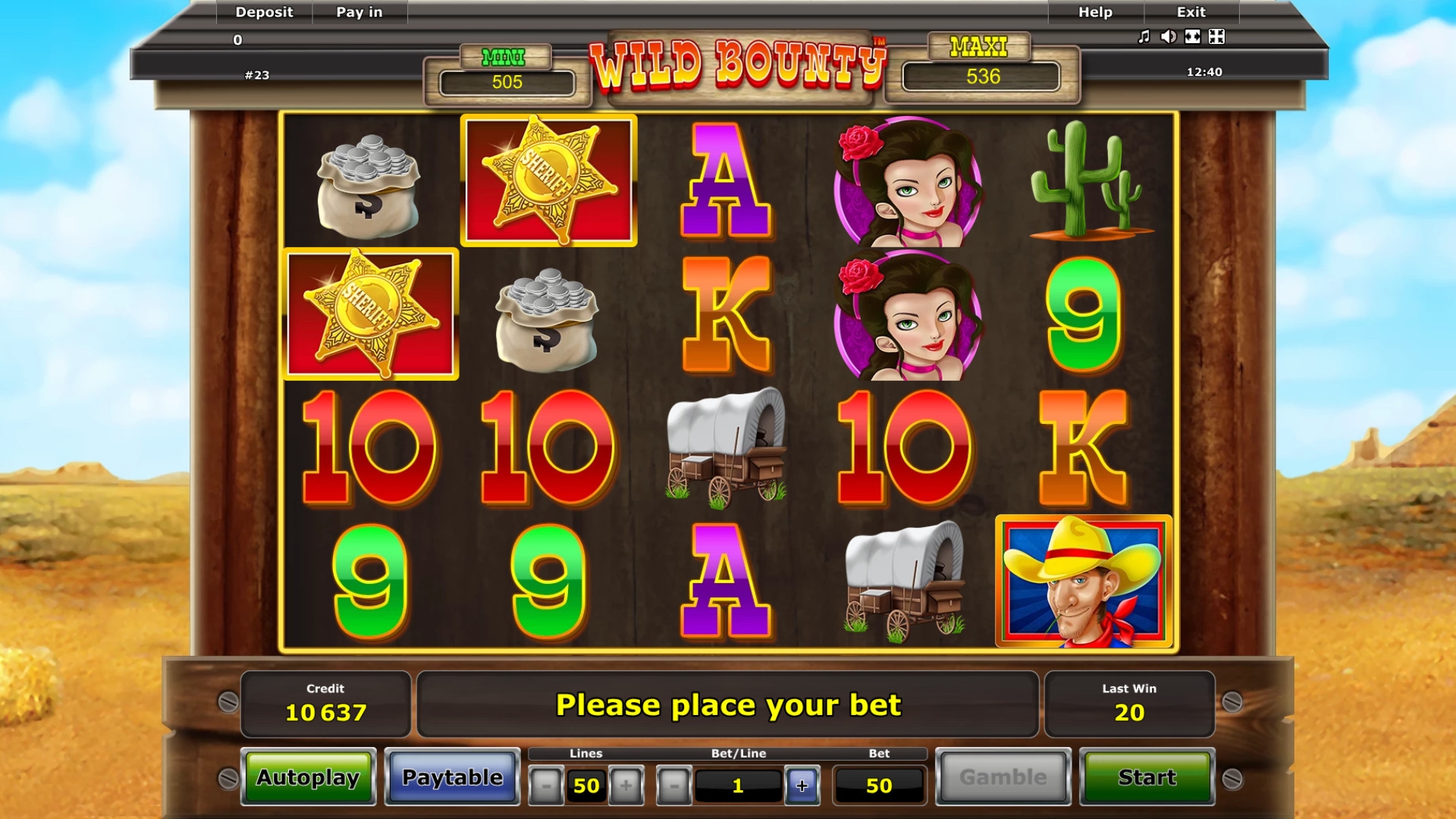 Wild Bounty (Безумная награда) из раздела Игровые автоматы