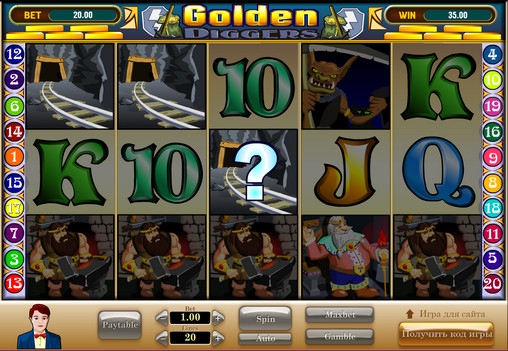 Golden Diggers (Золотоискатели) из раздела Игровые автоматы