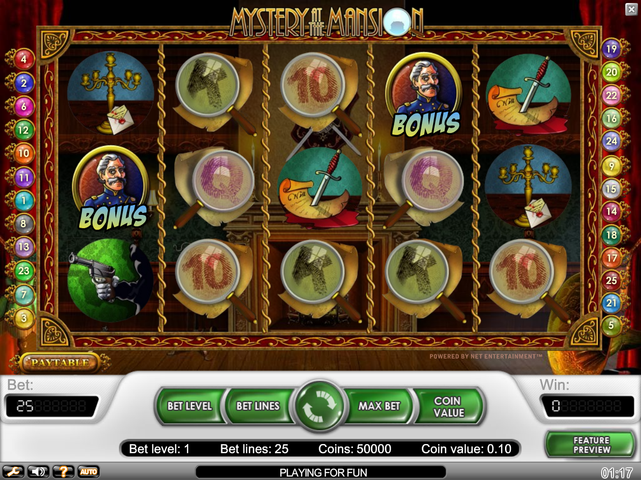 Mystery Mansion (Таинственный особняк) из раздела Игровые автоматы