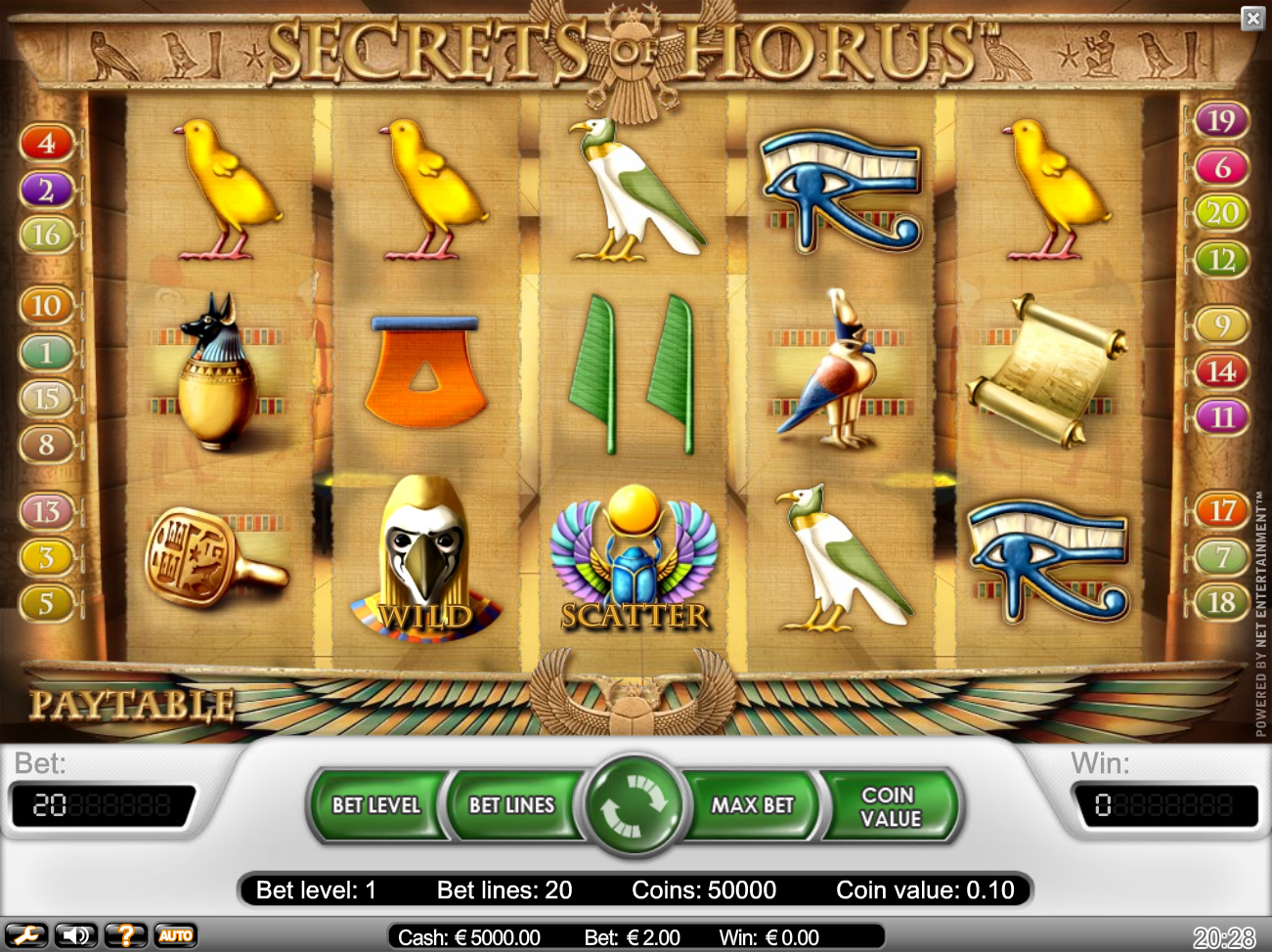 Secrets of Horus (Секреты Гора) из раздела Игровые автоматы