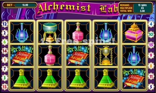 Alchemist Lab (Лаборатория алхимика) из раздела Игровые автоматы